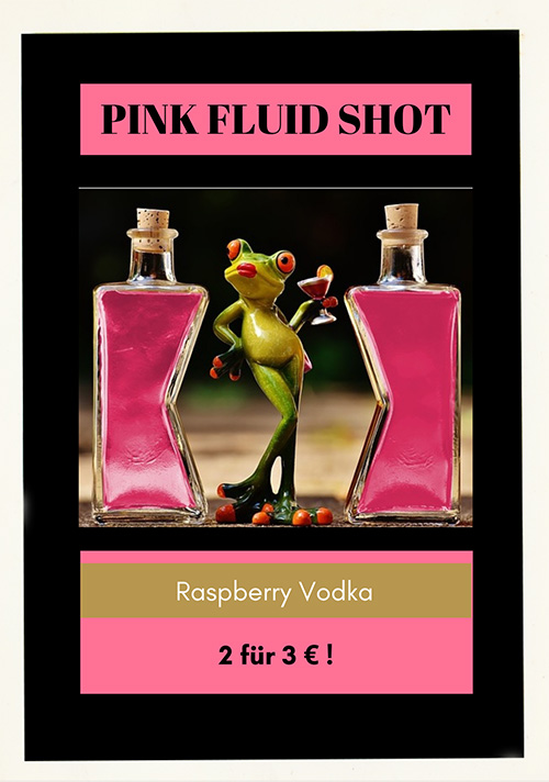 Pink fluid shot
